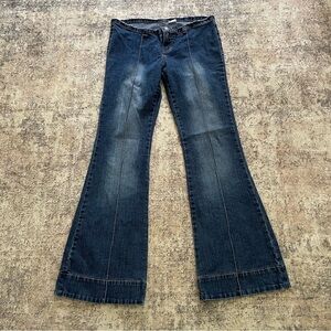 Jordache Y2K Womens Low Rise Flared Jeans 8 Dark Wash READ DESCRIPTION
